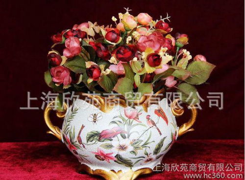 陶瓷手绘花瓶 欧式风格 桌面花瓶花器 家居软装饰 工艺品摆件036