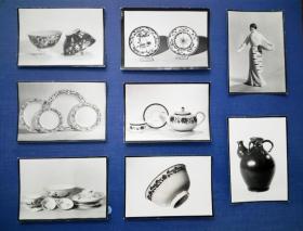 罕见建国初期陶瓷艺术系列照片 1964年轻工业展览工作处摄制 全国日用品美术设计展览会瓷器部分 代表了一个年代一个时期的陶瓷发展艺术成就 极具史料价值